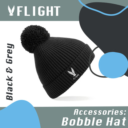 Flight Knit Ribbed Bobble Hat