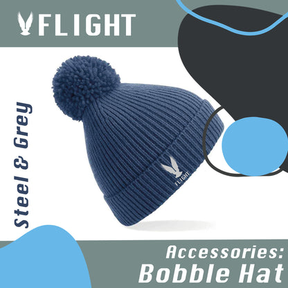 Flight Knit Ribbed Bobble Hat